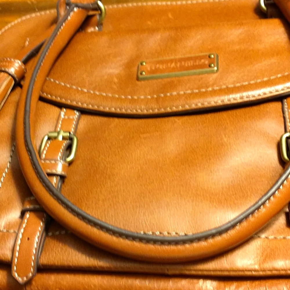 Brown leather purse